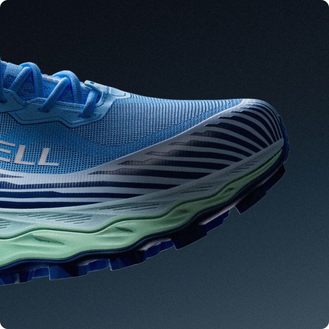 Closeup of Merrell Agility Peak 6 shoes